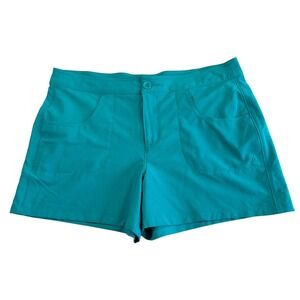 Loco Skailz Womens Performance Fishing Shorts Teal Size L Beach UPF Boating